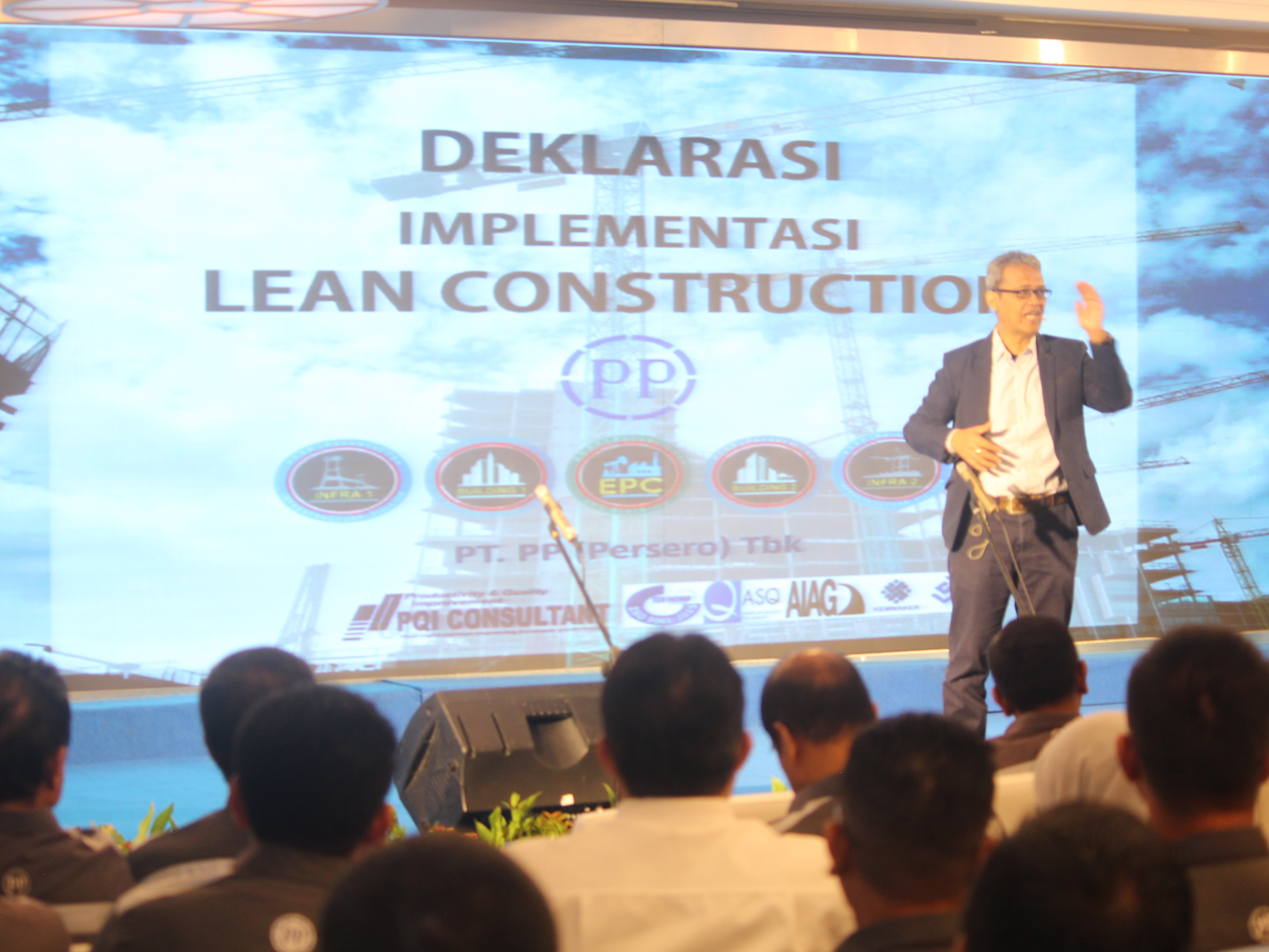 Budi Utomo speaker on Deklarasi dan Implementasi Lean Construction PT. PP